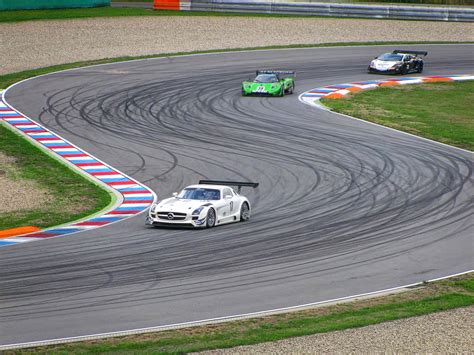 A race car racing on a track