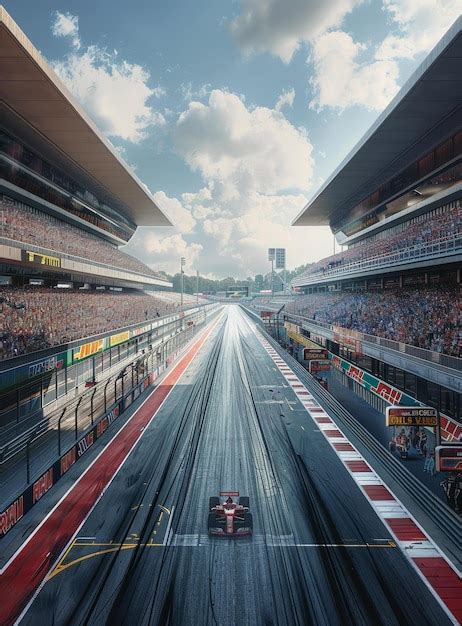 A race car speeding down a track