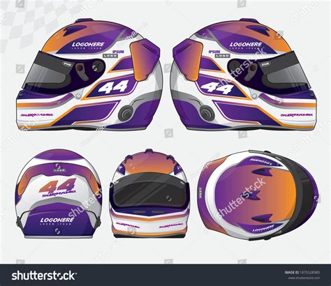 Racing Helmet Template 3