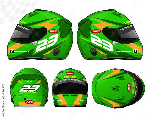 Racing Helmet Template 8