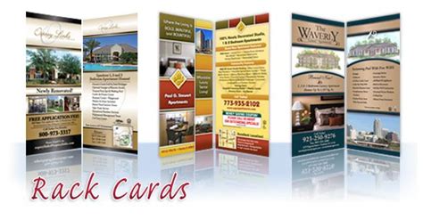 Rack card printing and finishing options