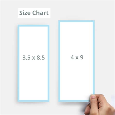 Rack card size and orientation