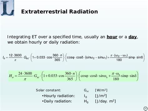 Radiation calculation example