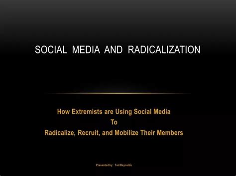 Radicalization on Social Media