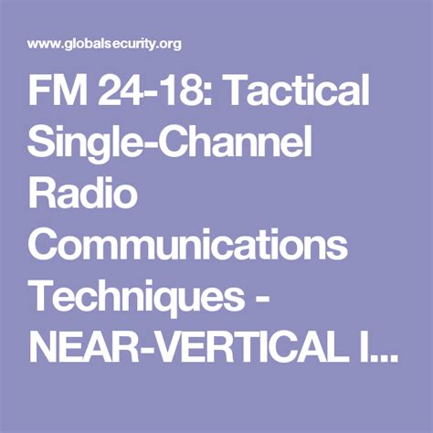 Radio Communication Techniques