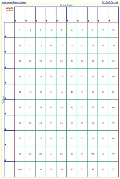 Raffle Board Template 7