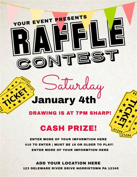 Raffle Flyer Template Design 10