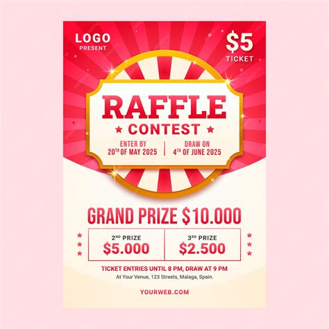 Raffle Flyer Template Design 3