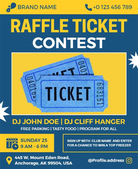 Raffle Flyer Template Design 7