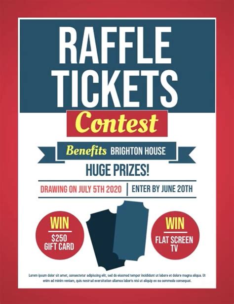 Raffle Flyer Template Design 8