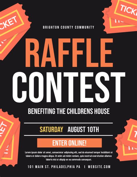 Raffle Flyer Template Microsoft Word