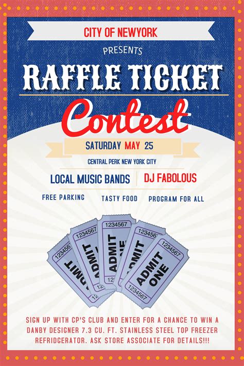 Raffle Flyer Template Printable