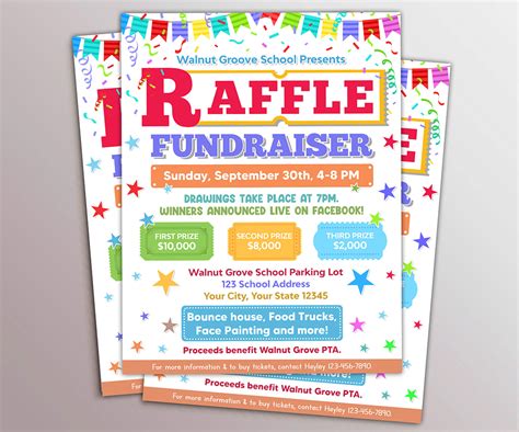 Raffle Fundraiser Flyer Template 1