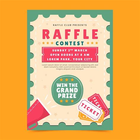 Raffle Poster Template Design