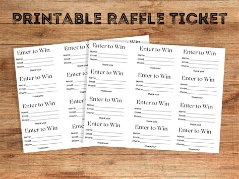 Raffle Template Printable