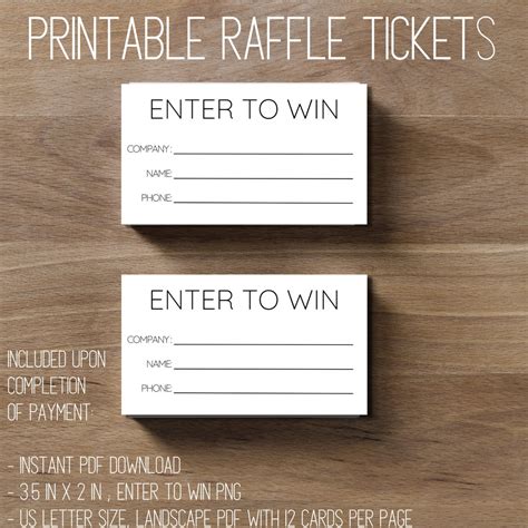 Raffle Ticket Ideas