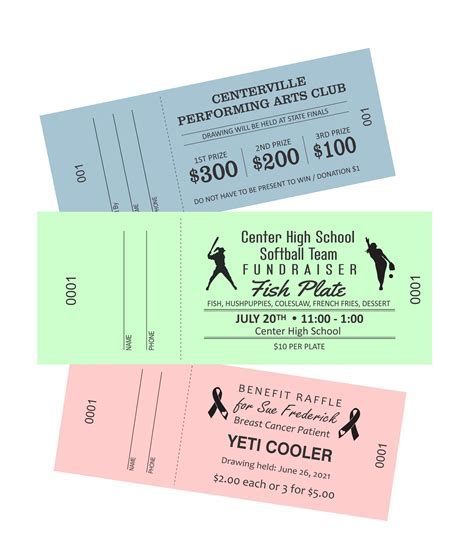 Raffle Ticket Printables