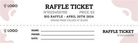 Free Raffle Ticket Template