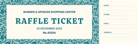 Raffle Ticket Template Canva