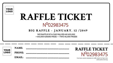 Raffle ticket template example 10