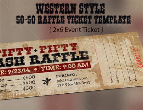 Raffle ticket template example