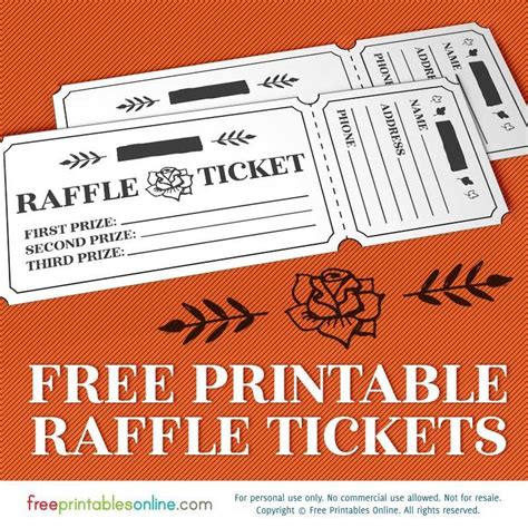 Raffle Ticket Template Free