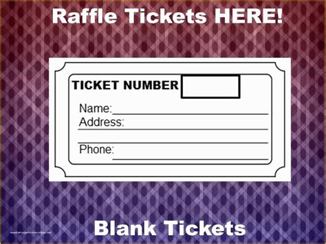 Raffle Ticket Template 8