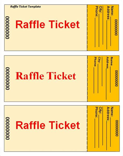 Raffle ticket template tips