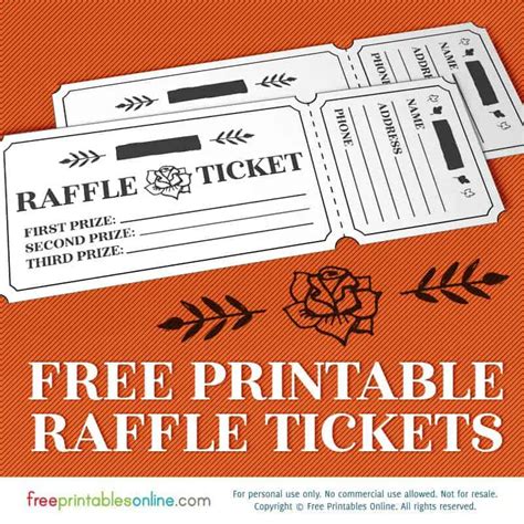 Raffle Ticket Template with Grid