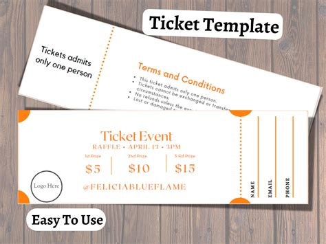 Raffle Ticket Template with Logo