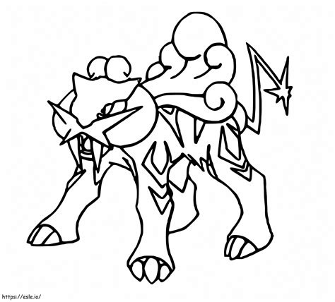 Raikou Coloring Page