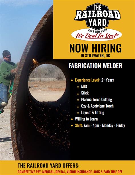 Welder working in a railroad yard