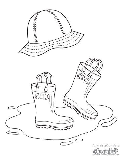 Rain Boots Coloring Page 3