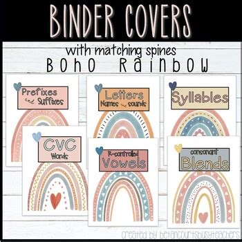 Rainbow Binder Cover