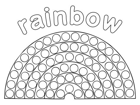 Rainbow bingo dauber printable