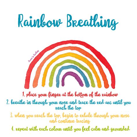 Rainbow Breathing Journal Template