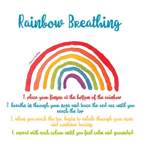 Rainbow Breathing Printable for Stress Relief