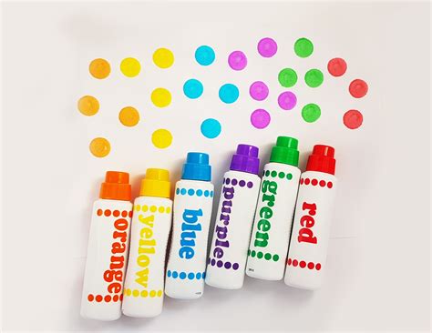 Rainbow dot marker printable sheet with colors of the rainbow