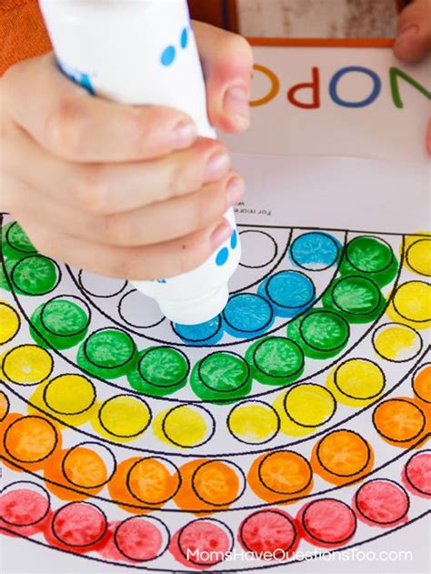 Rainbow Dot Marker Ideas For Kids