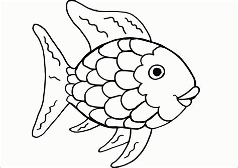 Rainbow Fish Coloring Pages for Adults