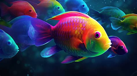 Rainbow Fish Swimming