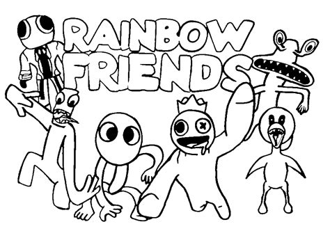 Rainbow Friends coloring book for kids