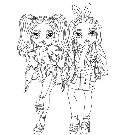 Rainbow High inspiration coloring page