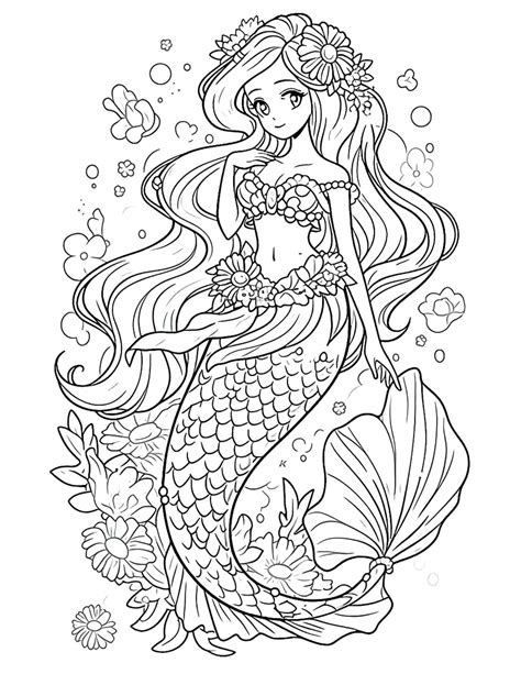 Rainbow High mermaids coloring page