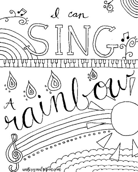 Rainbow High music coloring page