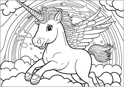 Rainbow High unicorns coloring page