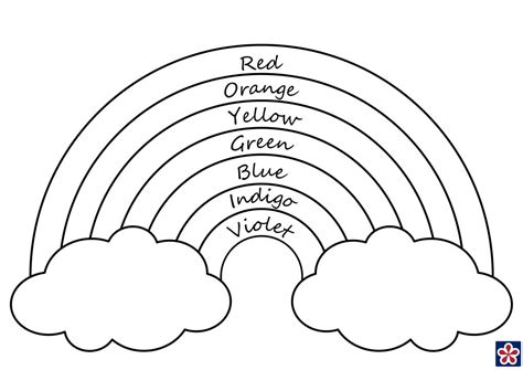 A large rainbow template activity