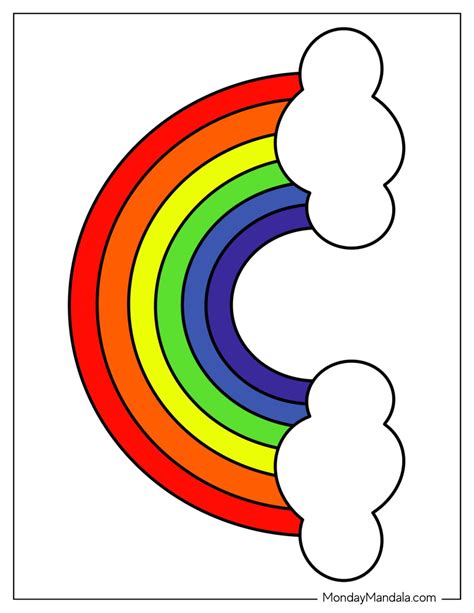 A large rainbow template printable