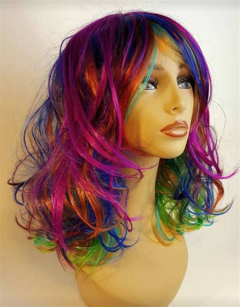 Rainbow Wig Fashion