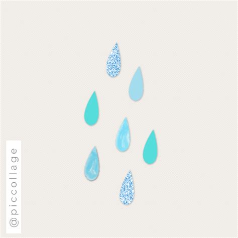 Raindrop sticker template